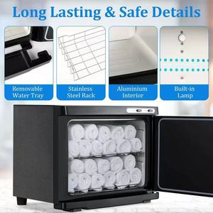Calentador de Toallas Negro con Control Electrónico de Temperatura, Calentador de Toallas con Rodillos para Salón, Spa y Uso Doméstico - Product Image 6