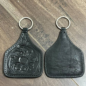 Nouveau porte-clés de luxe en cuir de vachette véritable, motif floral, design personnalisé, mini sac, porte-clés de voiture, prix de gros, cadeau - Product Image 6