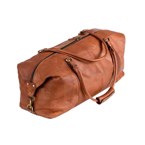 Factory Price Genuine <b>Leather</b> Waterproof Zipper Luggage Travel <b>Bag</b> High Quality Large Capacity Duffle Tote Can Custom Logo - Product Image 3