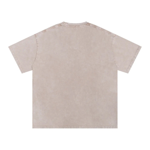 T-shirt pour homme de haute qualité, effet délavé, sur mesure, 100% coton, tissu tricoté, écologique, style streetwear, nouveau tissu tricoté, col rond - Product Image 2