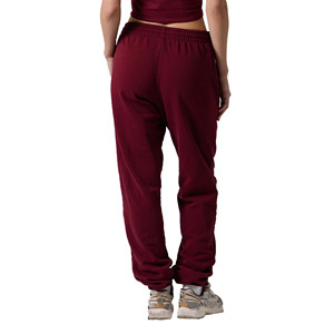 Women Fleece <b>Pants</b> Solid Color Elastic Waist Loose Fit Full Length Casual Sweatpants Autumn Wear - Product Image 3