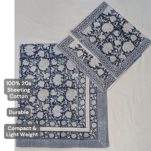 Juego de Sábanas de Lujo con Estampado Artesanal, 2 Fundas de Almohada, Frescas, 200 Hilos, Diseño Floral, 100% Algodón Puro, Suaves, para Verano, Hogar u Hotel - Product Image 4