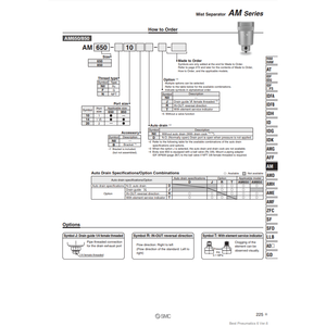 Séparateur de brouillard pneumatique SMC AM650-10D-T pièces pneumatiques - Product Image 3