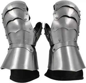 Guantes de Armadura Funcionales de Acero Hechos a Mano, Estilo Gótico Medieval, Pulidos y Recortados, Coleccionables - Product Image 1