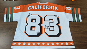 Maillot de football personnalisé à sublimation, col en V, coupe oversize, style vintage streetwear hip-hop, t-shirt ample pour homme - Product Image 5