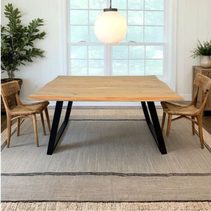 Mesa de Centro Moderna de Madera, Mesa de Té Rectangular con Patas de Metal, Muebles de Madera para Sala de Estar - Product Image 6