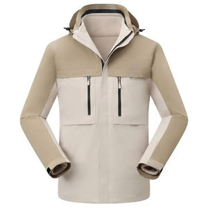 Men's Waterproof Hooded <b>Packable</b> Windbreaker <b>Jacket</b> Taped Seam Construction Zip Pockets Custom Branding Available for Winter - Product Image 5