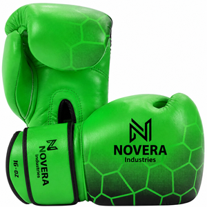 Gants de boxe personnalisés imperméables et respirants en cuir véritable avec lacets en crin de cheval et sangle de poignet réglable pour le kickboxing et la frappe - Product Image 6