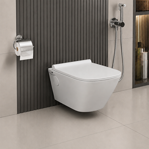 WC mural monobloc en céramique moderne, chasse d'eau Tornado, abattant à fermeture douce, écologique, design facile à nettoyer pour hôtels et appartements - Product Image 6