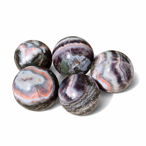 Piedras Sueltas de Ágata de Amatista Rara Grado AAA, Cristal Natural Curativo para Chakras, Esfera Rayada Pulida DIY, Venta al por Mayor a Granel - Product Image 4