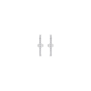 Aarinya Pendientes de Diamantes Cultivados en Laboratorio con Certificación IGI, Corte Recto, Micropavé, Oro Amarillo de 18K, Estilo Minimalista, para Uso Diario de Mujeres - Product Image 4
