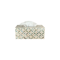 Boîte à mouchoirs en bois avec incrustation de nacre, moderne, luxueuse, faite à la main, durable, décorative |   Logo personnalisé, design personnalisable