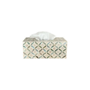 Boîte à mouchoirs en os et nacre – Housse décorative de luxe faite à la main pour boîte à mouchoirs |   Fabricant OEM d'artisanat indien - Product Image 3