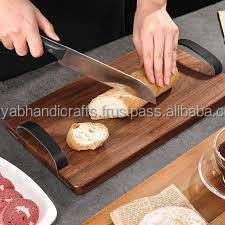 Bandeja Rectangular de Madera para Servir Alimentos, Bandeja de Madera Maciza de Nogal Negro de la India - Product Image 2