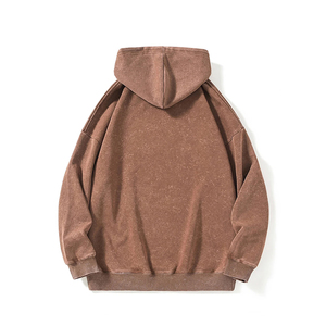 Sweat à capuche pour homme de qualité supérieure, délavé à l'acide, ODM 2026, effet vieilli unique, en molleton 400 GSM, étiquette personnalisée, faible MOQ - Product Image 6