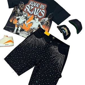 Ensemble Homme Automne 2026 : T-shirt Imprimé Style Super Street Américain et Short en Polaire Délavé Respirant Style Hip-Hop Décontracté - Product Image 1