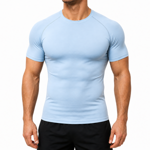 Camiseta Deportiva de Compresión para Hombre, Corte Ajustado, Manga Corta, Cuello Redondo, para Entrenamiento, Fitness, Gimnasio - Product Image 3