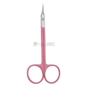 Ciseaux de manucure LIPUMA Precision Elite pour droitiers, manche long rose, acier inoxydable, lames courbées ultra-affûtées, durables - Product Image 1