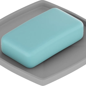 Support mural moderne double couche pour savon avec plateau en verre, grand format carré, installation facile, ensemble de deux porte-savons pour salle de bain - Product Image 1