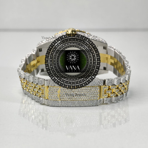 Two Tone Iced Out Moissanite <b>Watch</b> Men VVS <b>Diamond</b> <b>Watch</b> Stainless Steel Luxury Hip Hop Wrist <b>watch</b> - Product Image 4