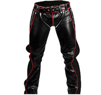 Pantalon en cuir véritable pour homme, coupe-vent, en cuir de vachette, haute qualité, style motard, pantalon en cuir tendance pour homme, pour l'extérieur