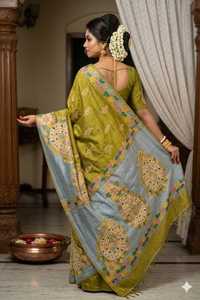 Bishnupuri Pure Silk Saree - Product Image 2