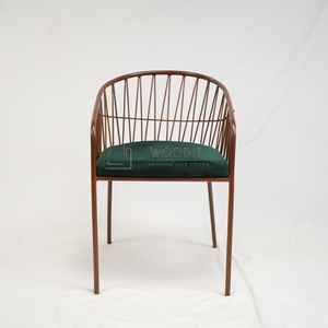 Silla de Comedor Moderna Europea 2026, de Hierro Sólido, con Cojín de Cuero Impermeable, para Restaurante, Sala de Estar, Hotel y Uso en Exteriores - Product Image 2