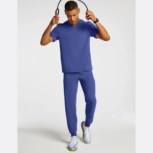 Hot Selling Quick Drying Nurse Stretch Scrubs <b>Sets</b> for Men Summer Short Sleeves Tops Pants Hospital Nursing Uniforms <b>Doctors</b> - Product Image 3