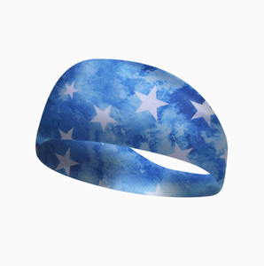 Wholesale Print Non-Slip Sweatband 4.5cm Breathable Spandex Nylon Sport All Seasons Universal Fit Custom Logo Athletic <b>Headband</b> - Product Image 3