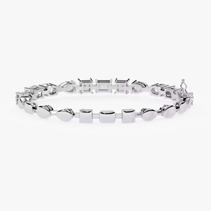 Sparkling Moissanite Diamond Bracelet High Quality 18K Yellow/ White/ Rose Gold Non-Fade Hip Hop Jewelry <b>for</b> <b>Men</b> and Women - Product Image 4