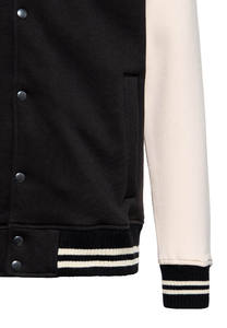 Blouson universitaire de baseball oversize pour jeunes, style mode urbaine, avec broderie et patchwork, design personnalisé, effet enduit, pour l'hiver et l'école - Product Image 3