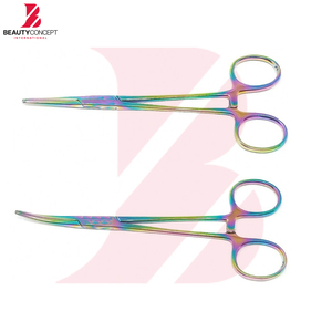 Instruments chirurgicaux manuels réutilisables, forceps hémostatiques Kelly 5.5 à verrouillage avec poignée Rainbow, meilleur fournisseur - Product Image 5