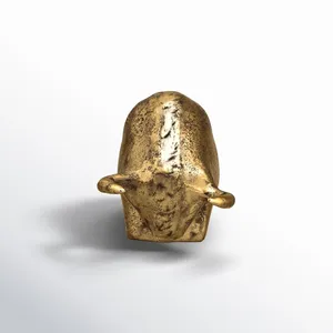 Escultura Metálica Decorativa Premium, Pieza Elegante para Decoración de Hogar Moderno y Lujoso, Figura de Toro en Bronce Chapado en Oro - Product Image 2