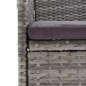 Juego de Comedor de Jardín de 7 Piezas en Poliratán Gris, Duradero y Elegante - Product Image 6