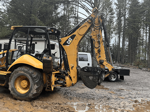 Hot Selling CAT 420F Backhoe Loader Front Loader Attachment 9 Ton Rated Load 5000kg <b>Machine</b> Weight Hydraulic Pump Gear Yellow - Product Image 5