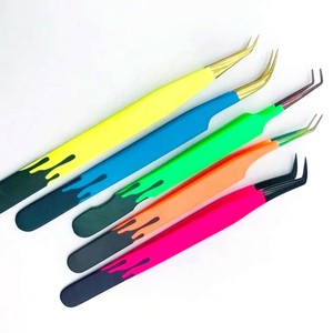 Pince à épiler en acier inoxydable, outil de préhension de précision pour extensions de cils, façonnage des sourcils, utilisation en salon de beauté, professionnel, durable - Product Image 1