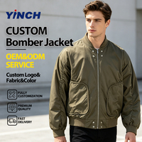 Veste bomber noire de qualité supérieure, OEM, streetwear personnalisé, veste bomber décontractée d'hiver pour l'extérieur, grande taille, veste bomber tendance pour hommes