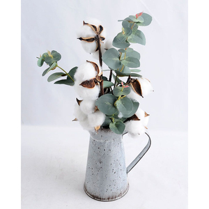 Vintage Stylish Galvanized Metal Pitcher Vase Farmhouse Decorative <b>Jug</b> For Shabby Chic Home Decor & Wedding Use - Product Image 3