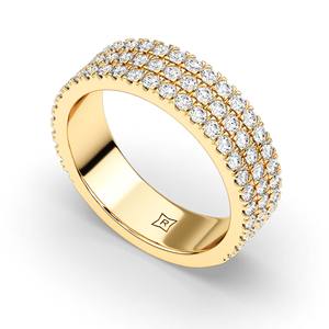 แหวนเพชรทองคำขาว 10K ดีไซน์ใหม่สำหรับทุกเพศ ทรงกลมเจียระไนแบบบริลเลียนท์ แหวนเครื่องประดับคุณภาพสูงสำหรับส่งออกทั่วโลก - Product Image 5