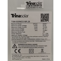Modules solaires Vertex S+ N-type i-TOPCOn à double vitrage 490w 495w 500w 505w 510w 515w 520w Panneaux solaires Trina à cadre noir