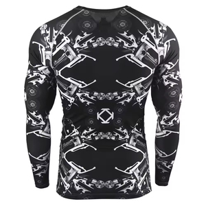 Professional Compression Breathable Anti-Bacterial Full Sleeve Rash Guard Polyester/Nylon Quick Dry Eco-Friendly Customized - Product Image 3