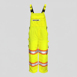 Custom Hi Vis ANSI Certified Thermal Bib Overalls <b>Heavy</b> <b>Duty</b> Waterproof Safety Workwear Pants with Reflective <b>Tape</b> Unisex - Product Image 5