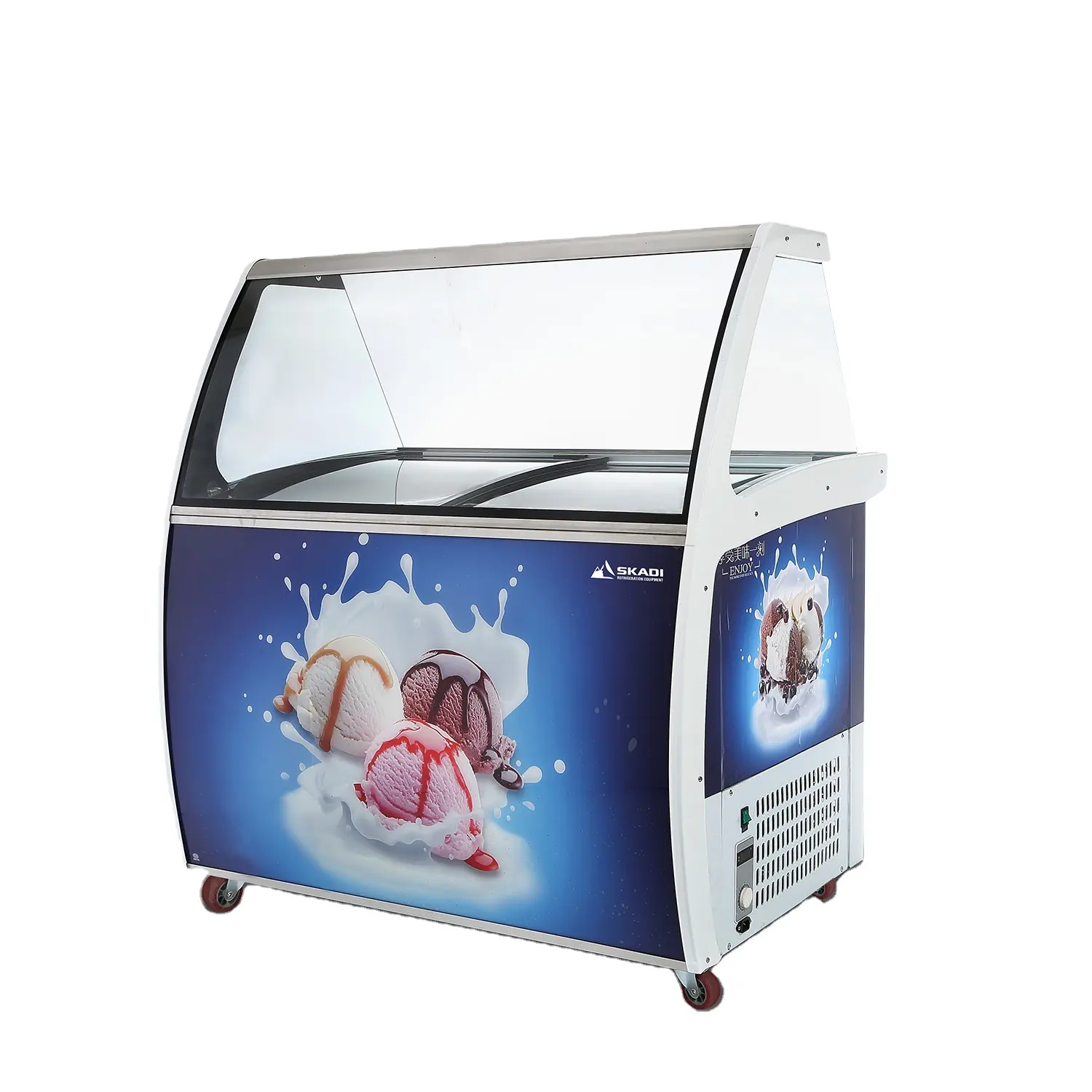 Freezer Mini Display Komersial Lemari Es Krim Freezer Freezer Di Dada Dalam Kulkas Surya Freezerator