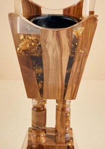 Luxury Handmade <b>Bakhoor</b> Burner Mabkhara Resin Wood <b>Oud</b> Incense Burner Arabic Majmar Artistic Decorative Home Fragrance Stand - Product Image 4