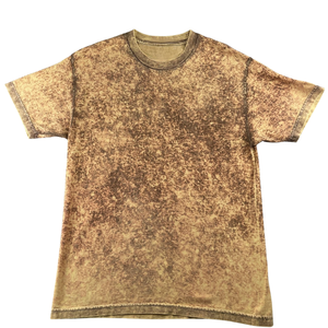 T-shirt vintage délavé marron pour homme, coupe classique, manches courtes, 100 % coton, logo personnalisé sur le devant, marque privée OEM, respirant - Product Image 4