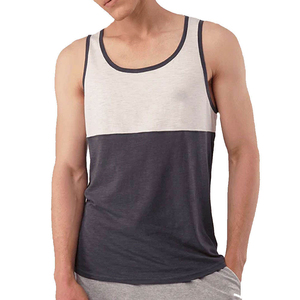 Débardeur Homme Personnalisé Col Rond Uni Basique Sans Manches Coton Décontracté - Product Image 1