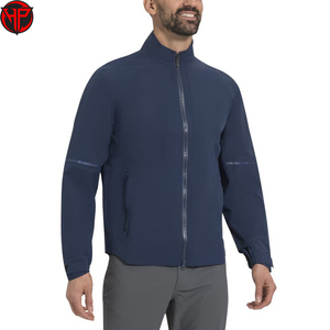 Chaqueta de golf para hombre, ligera, cortavientos, impermeable, con cierre, de secado rápido, informal, para campo de golf, OEM, personalizada - Product Image 1