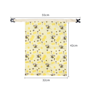 Printed Cotton Bread Bag <b>Bee</b> Pattern Washable Eco-Friendly Water Resistant Adjustable Reusable for Home Promotional <b>Gift</b> Use - Product Image 6