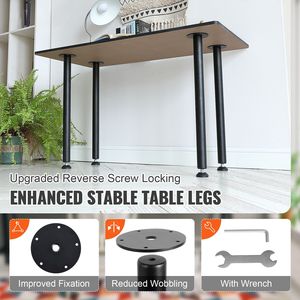 Gambe per Mobili in Acciaio Regolabili da 28 Pollici, Robuste per Fai-da-Te, Gambe per Tavolo da Ufficio Rinforzate, Capacità di Carico 1200 Libbre, Set da 4 Pezzi - Product Image 2