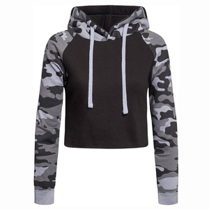 Sudadera Corta con Capucha Estampada para Mujer, Precio Económico, para Invierno, con Cuello Alto, Mezcla de Poliéster/Algodón, Disponible en Varias Tallas - Product Image 1